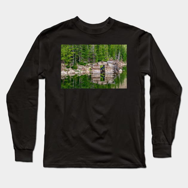 Cabin in the Lake Long Sleeve T-Shirt by gdb2